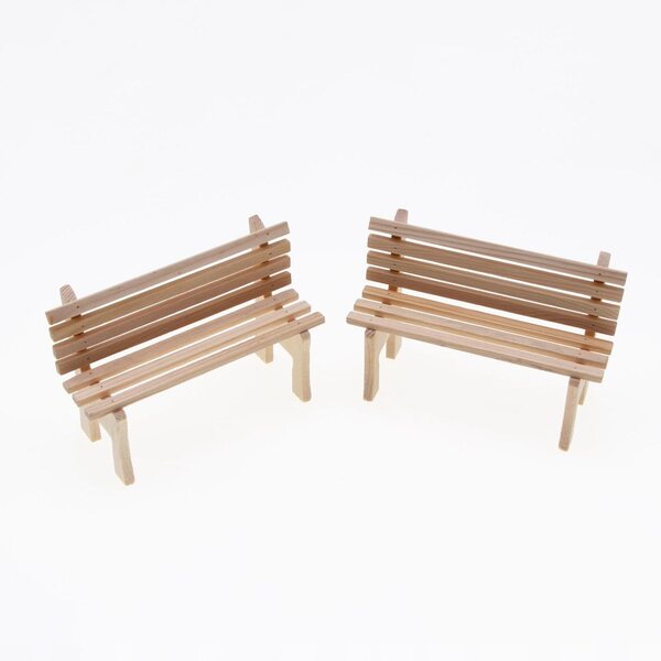 1:12 Miniatur-Holzmöbel für Puppenhaus – Bank und Hocker