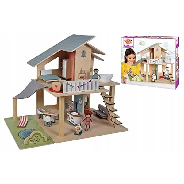 Eichhorn 2-stöckiges Puppenhaus aus Holz – zurückgegebenes Produkt