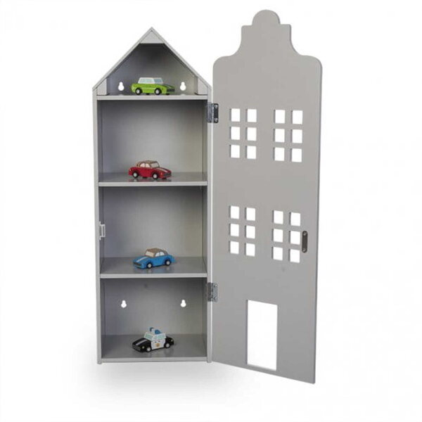 Cottage per bambole Townhouse Astrup - armadio multifunzione bianco con 4 ripiani