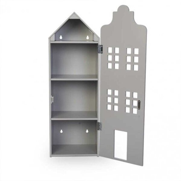 Cottage per bambole Townhouse Astrup - armadio multifunzione bianco con 4 ripiani