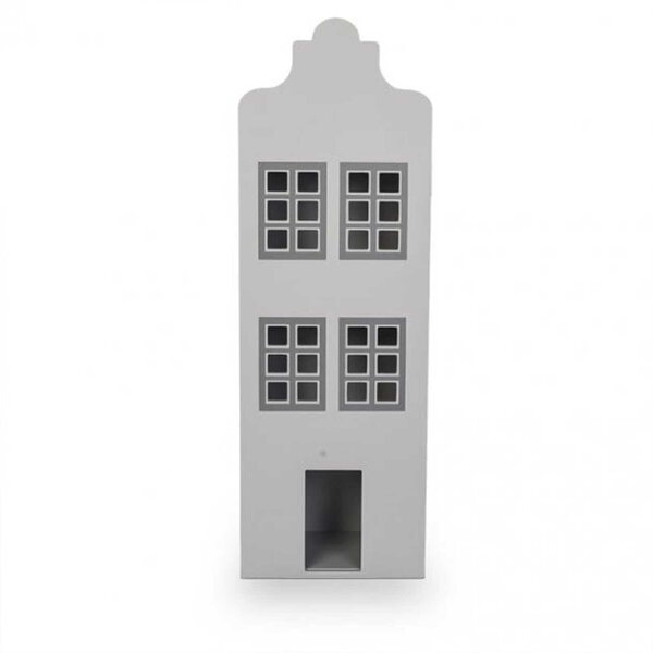 Cottage per bambole Townhouse Astrup - armadio multifunzione bianco con 4 ripiani