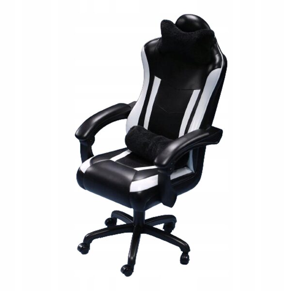 Fotel Gaming Miniatur 1:6 mit Kissen für Figuren 12 Zoll schwarz
