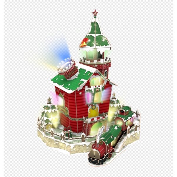 House per Bambole 32 cm con Luci Effetto - Gioco 3D da Montare 78 pezzi