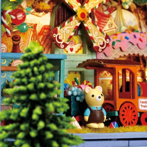 DIY Miniatur-Süßigkeitenhaus mit LED für Kinder ab 8 Jahren