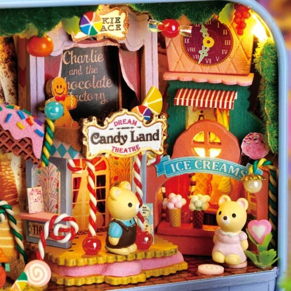 DIY Miniatur-Süßigkeitenhaus mit LED für Kinder ab 8 Jahren