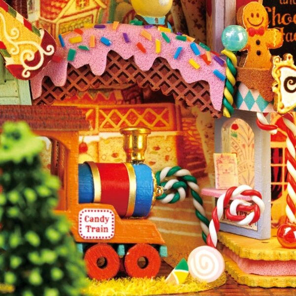 DIY Miniatur-Süßigkeitenhaus mit LED für Kinder ab 8 Jahren