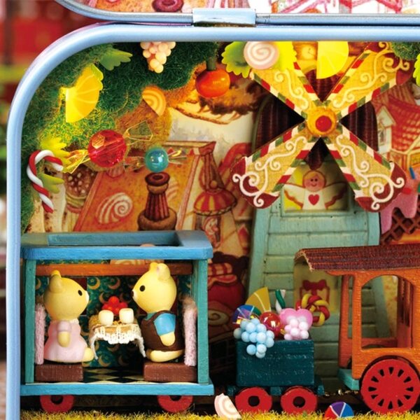 DIY Miniatur-Süßigkeitenhaus mit LED für Kinder ab 8 Jahren