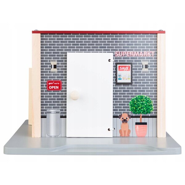 Casa delle bambole in legno con set di mobili e bambole Playtive 3+