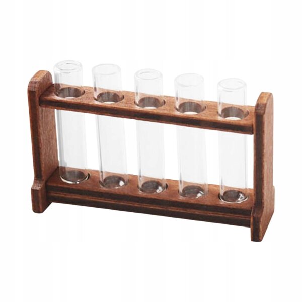 Glas-Reagenzglas-Miniatur-Set mit Ständer für Puppenhaus 1/6