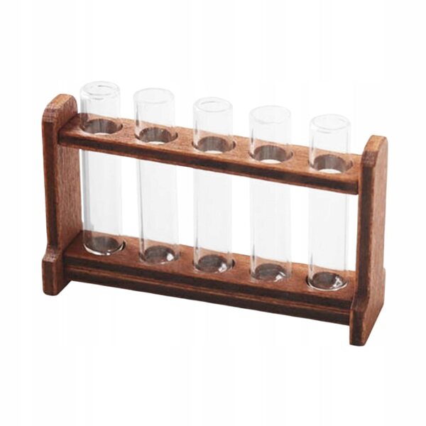 Glas-Reagenzglas-Miniatur-Set mit Ständer für Puppenhaus 1/6