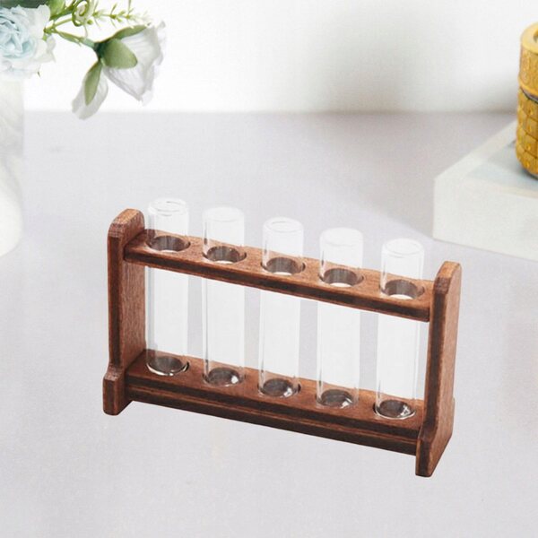 Glas-Reagenzglas-Miniatur-Set mit Ständer für Puppenhaus 1/6