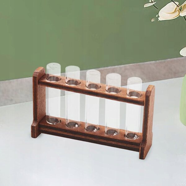 Glas-Reagenzglas-Miniatur-Set mit Ständer für Puppenhaus 1/6