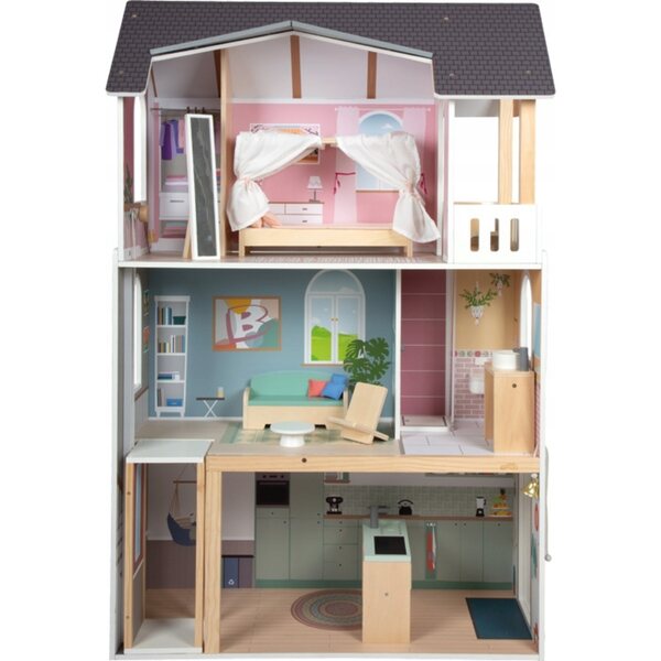 Handgefertigtes Puppenhaus, moderne Villa Small Foot, 114 cm, mit Möbeln und Aufzug