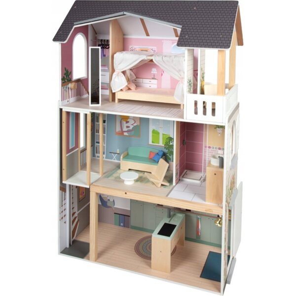 Handgefertigtes Puppenhaus, moderne Villa Small Foot, 114 cm, mit Möbeln und Aufzug