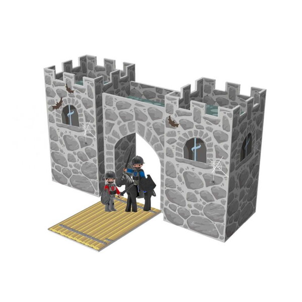 Castello Igráček con ponte levatoio e accessori in cartone laminato 27 cm