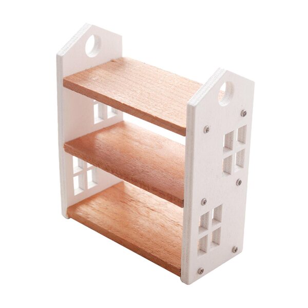 Geschenkminiatur 3 Holzregale für Puppenhaus im Maßstab 1:12