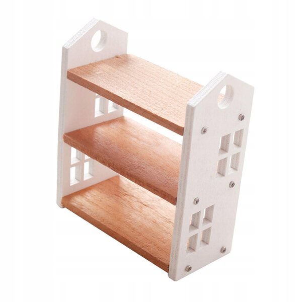 Geschenkminiatur 3 Holzregale für Puppenhaus im Maßstab 1:12