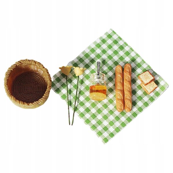 Mini-Frühstücksset mit Brot, Honig und Zubehör für Puppenhaus 1:12