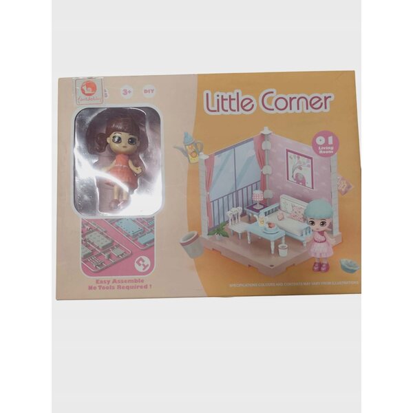 Doll House giocattolo con mobili e figurina per bambini da 3 anni in su