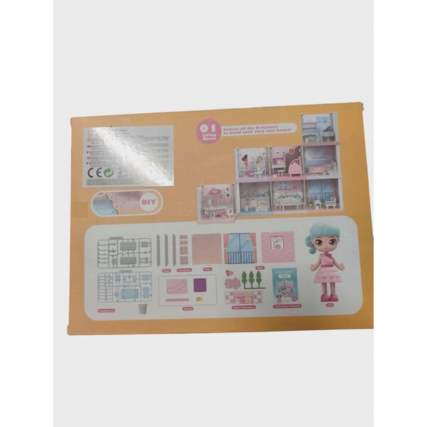 Doll House giocattolo con mobili e figurina per bambini da 3 anni in su