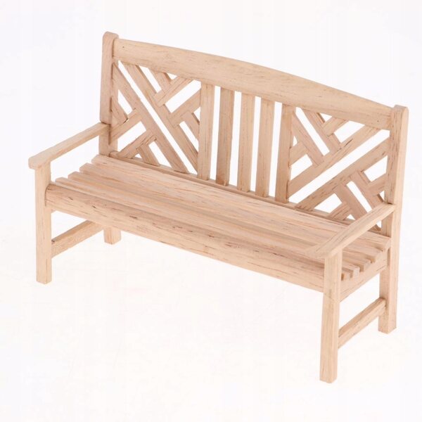 Ongeverfde houten miniatuurmeubelset voor poppenhuis 1:12