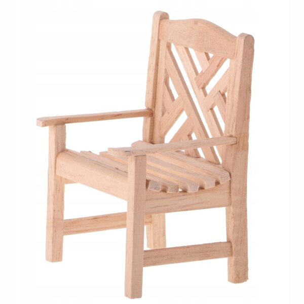 Ongeverfde houten miniatuurmeubelset voor poppenhuis 1:12