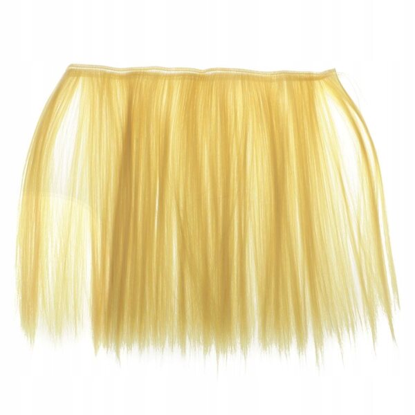Goldene synthetische Peruca für BJD-Puppen, DIY glattes Haar, Modeaccessoire