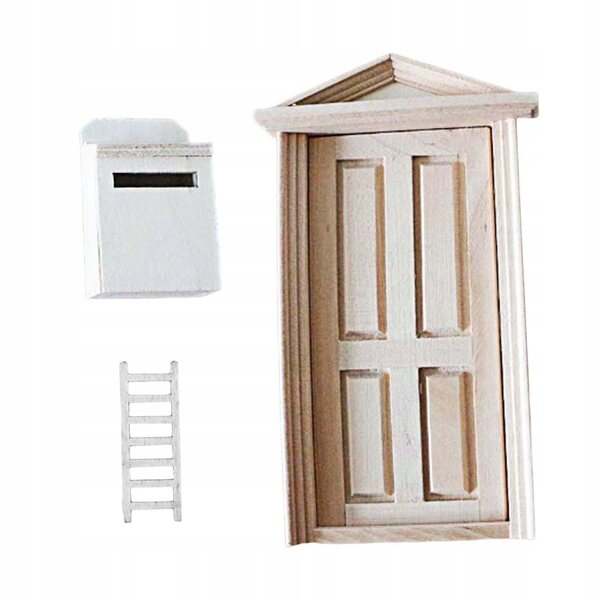 Miniatuur houten accessoires voor poppenhuizen op schaal 1:12, stijl B