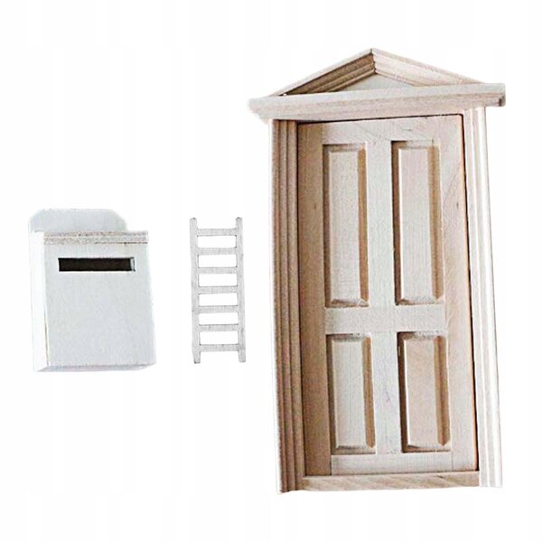 Miniatuur houten accessoires voor poppenhuizen op schaal 1:12, stijl B