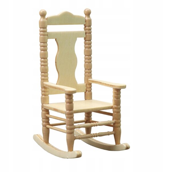Mini dometto per bambole in legno con sedia a dondolo 1:12 per decorazione