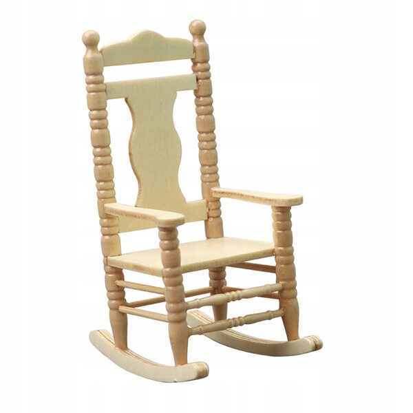 Mini dometto per bambole in legno con sedia a dondolo 1:12 per decorazione