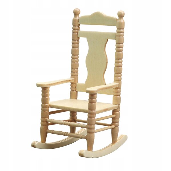 Mini dometto per bambole in legno con sedia a dondolo 1:12 per decorazione