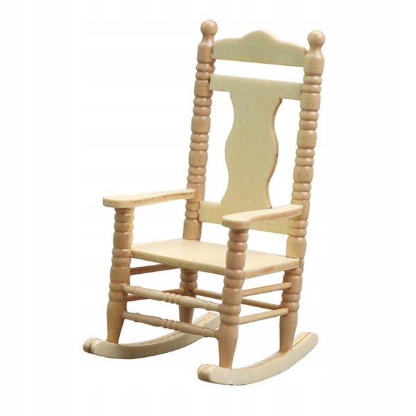 Mini dometto per bambole in legno con sedia a dondolo 1:12 per decorazione