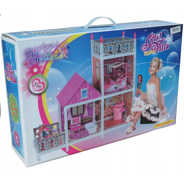 Casetta per Bambole in Plastica PP 101x41x106,5 cm da 3 Anni in Su