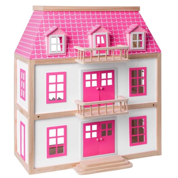 Dollhouse Woody Wisteria Villa in Legno 64 cm con Accessori per Bambine 3+