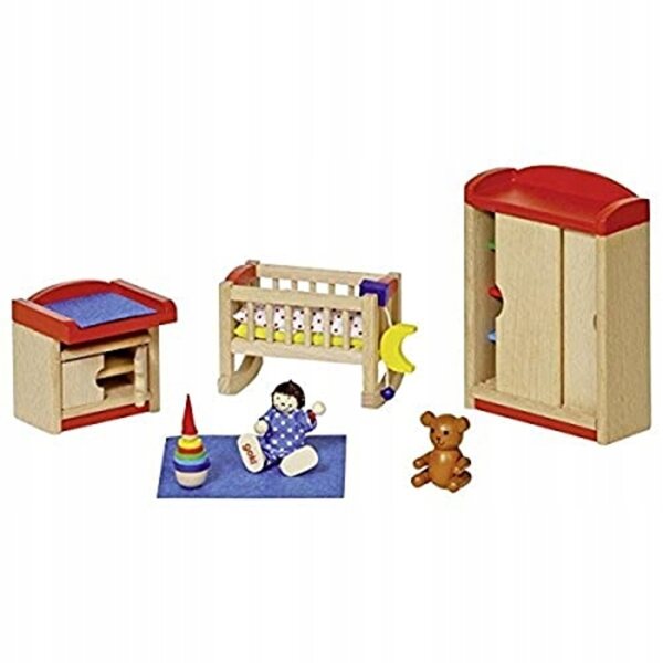 Holzmöbelset für GoKi Puppenhaus 13 cm, 12 detaillierte Teile