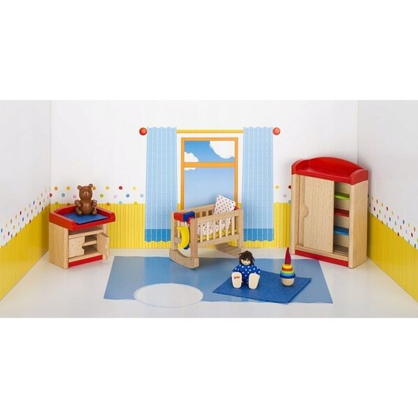 Holzmöbelset für GoKi Puppenhaus 13 cm, 12 detaillierte Teile