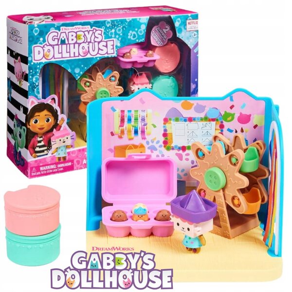 Gabby's Dollhouse Cat House - Magic Artist's Room con Figurka e Accessori