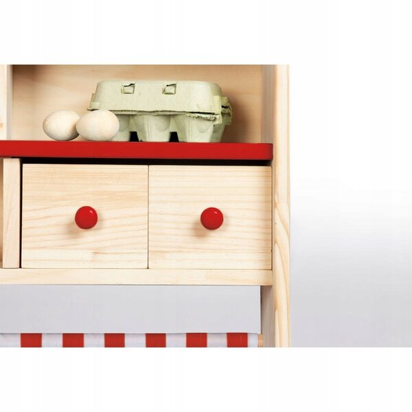 Pinolino LUCY Stoisko sklepowe Z4009 in legno con tetto e cassetti per bambini