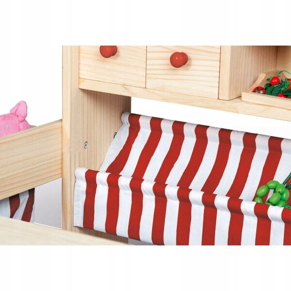 Pinolino LUCY Stoisko sklepowe Z4009 in legno con tetto e cassetti per bambini