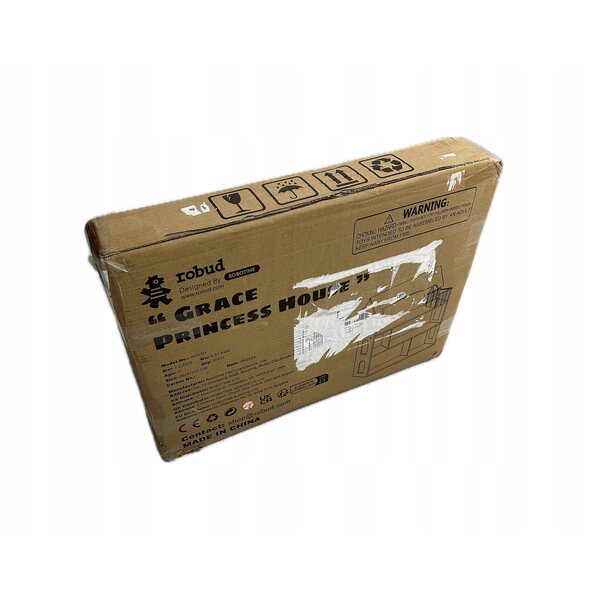 Casa delle bambole Robud 62 cm in legno con 28 mobili e accessori realistici