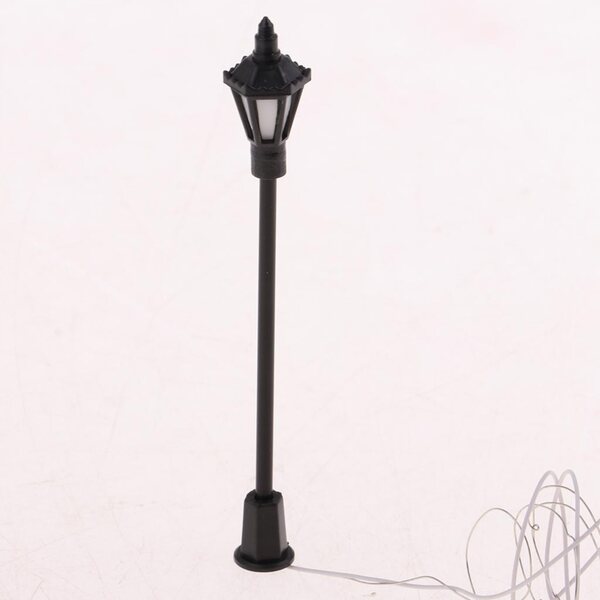 Lot de 20 lampadaires LED pour modélisme ferroviaire, échelle 1:150 HO OO, couleur blanc chaud