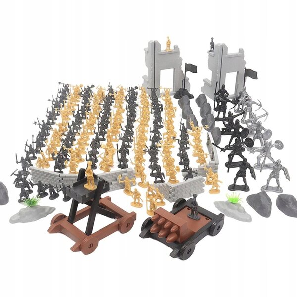 Bauspielset „Ritter und Soldaten“ aus Holz, Lernspielzeug