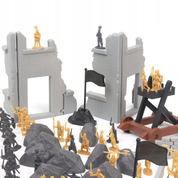Bauspielset „Ritter und Soldaten“ aus Holz, Lernspielzeug