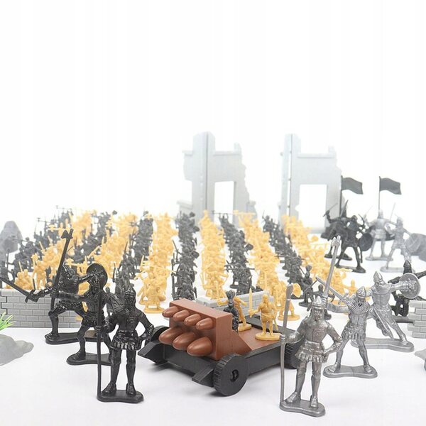 Bauspielset „Ritter und Soldaten“ aus Holz, Lernspielzeug