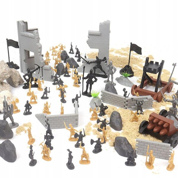 Bauspielset „Ritter und Soldaten“ aus Holz, Lernspielzeug