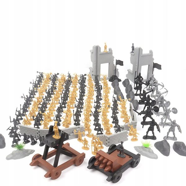 Bauspielset „Ritter und Soldaten“ aus Holz, Lernspielzeug
