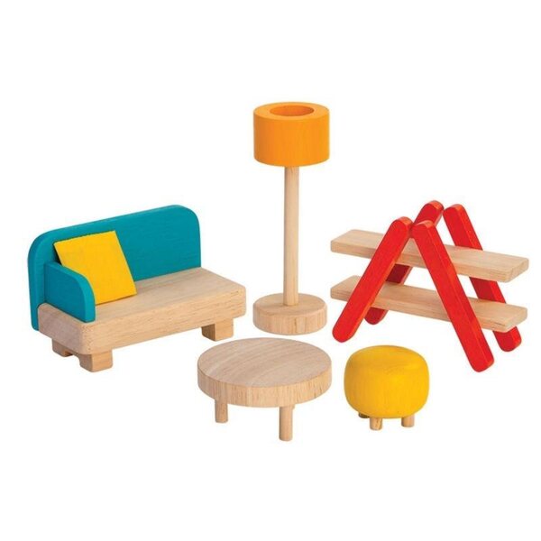 Holzmöbelset für Plan Toys Puppenhäuser ab 3 Jahren