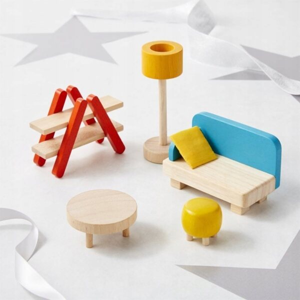 Holzmöbelset für Plan Toys Puppenhäuser ab 3 Jahren