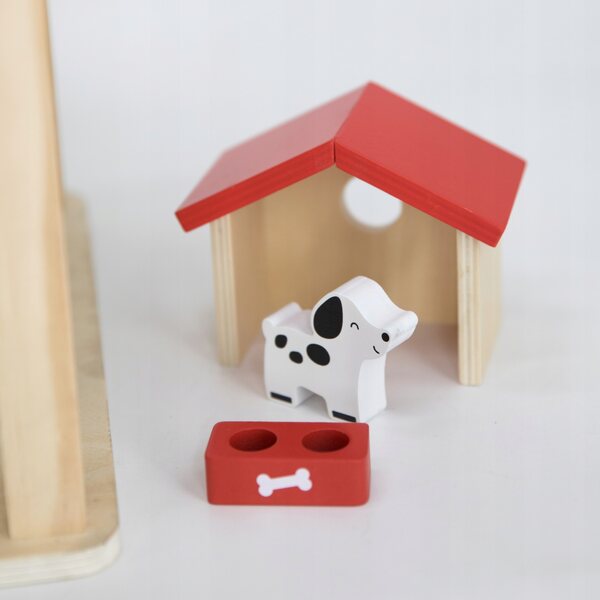 Casa delle bambole in legno Viga con mobili e accessori, per bambini 3+
